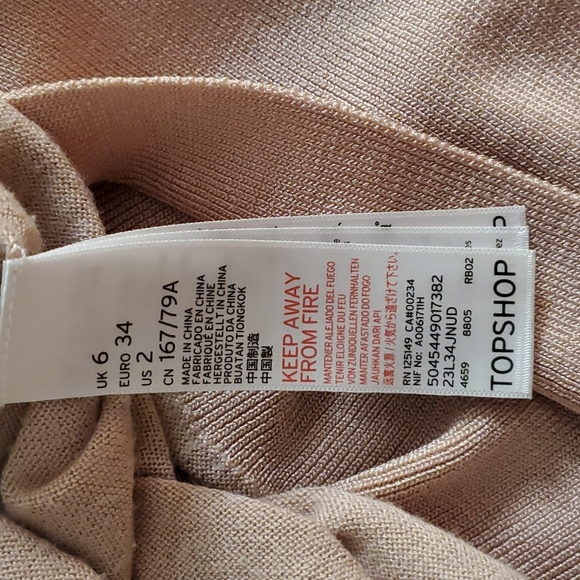 Topshop womens sweater 2 pink knit oversize light weight vneck high low - Picture 6 of 6